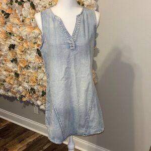 Cupshe Light Blue Denim Sleeveless Dress